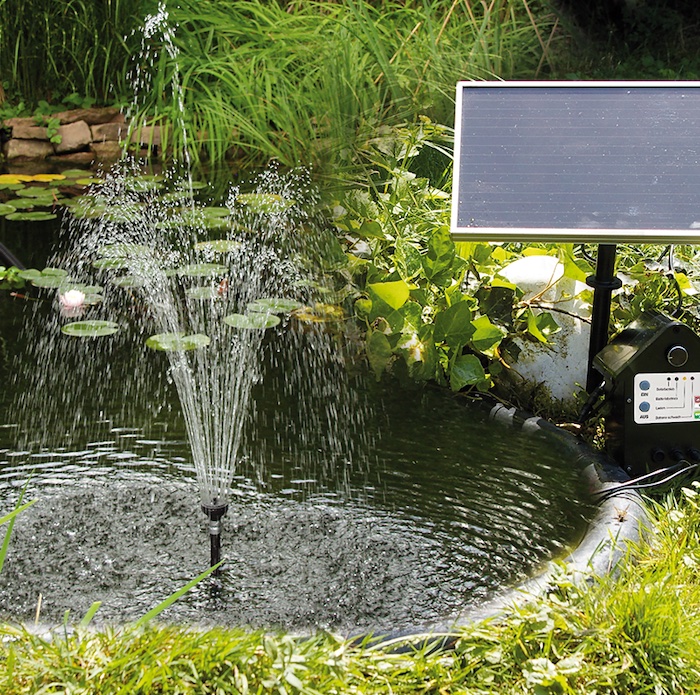 Fontaine Solar à Énergie solaire - Faisceau Extra haut - Pompe de