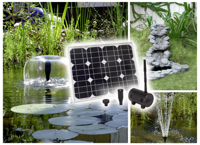 Pompe solaire pour bassin 5W 250 l/h - fontaine, Etang - Nynfea