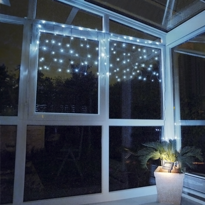 Éclairage de Noël - Lumières de fenêtre pour Noël - Set de 3 rideaux  lumineux de