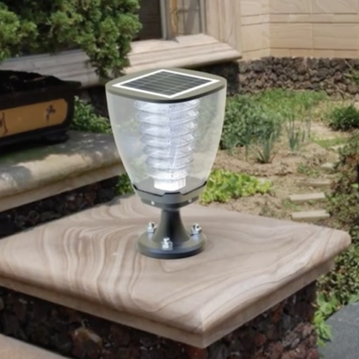 2 lampadaires de jardin solaires à LED sur pied