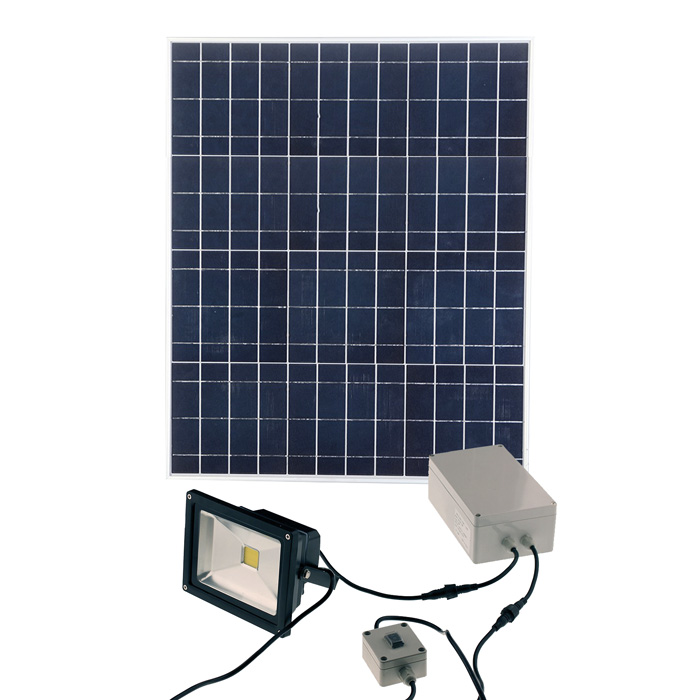 Kit eclairage solaire puissant avec détecteur de mouvement 20W-20W-2000lm