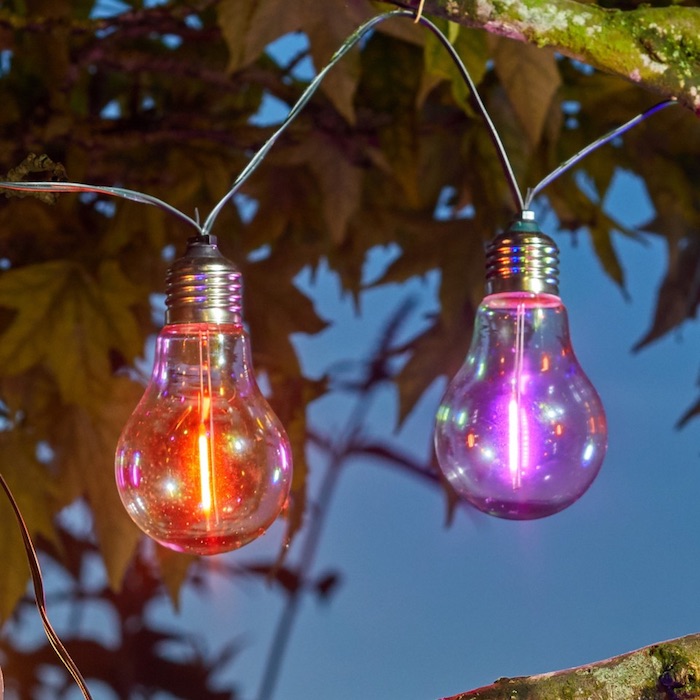 Guirlande lumineuse multicolore vintage LED 10 ampoules filament