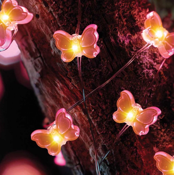 Guirlande lumineuse solaire Fleurs LED : pas cher