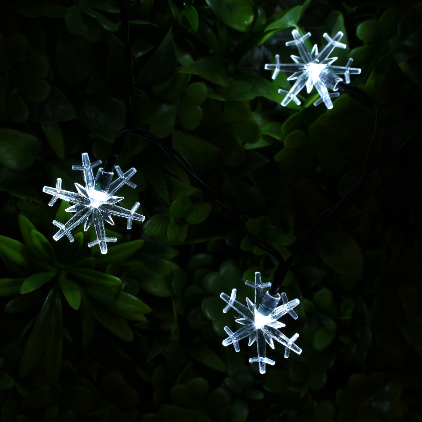 Lumières décoratives de Noël, boule de flocon de neige étoile, éclairage  unique, USB, alimenté par batterie