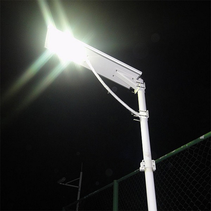 Lampadaire solaire LED 60W avec détecteur de mouvement lampe extérieur de  rue