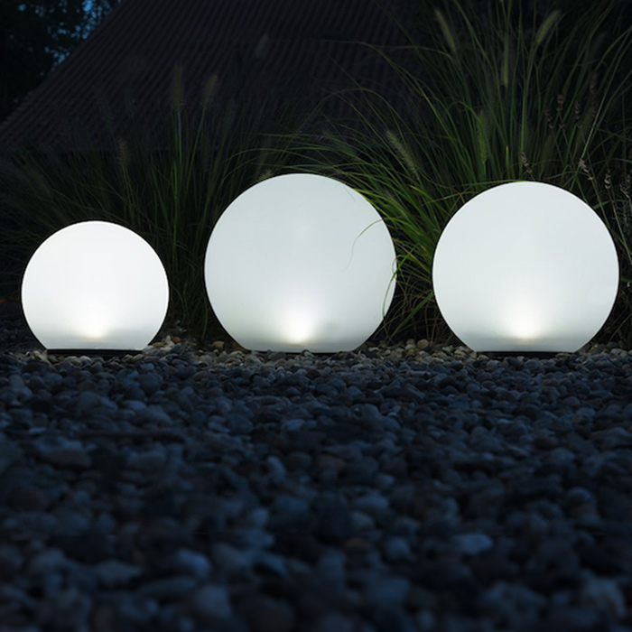 Set de 3 spots LED RVB solaires d'extérieur pour jardin, terrasse