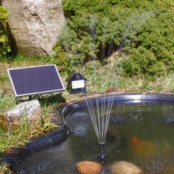 Magicfly® 12V 5W 380L/H Système de pompe solaire-Fontaine solaire - Pompe à  eau solaire pour bassin ou jardin avec Panneau Solaire