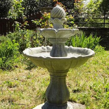 Fontaine Solaire Pagode- Bain d'Oiseaux - Fontaines Solaires Jardins Zen