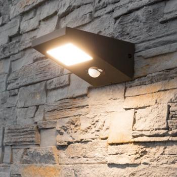 Lampe Solaire Lumière Extérieure Mur 20 LED Étanche Détecteur De Mouvement