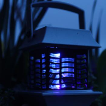 ANTI-MOUSTIQUE,B-États-unis--Lampe solaire anti moustiques 2 en 1, répulsif  de moustiques'extérieur, piège à insectes électrique, ap
