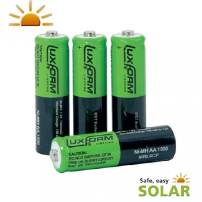 Piles rechargeables solaires nimh 800 mm AA -pack de 4-luxform