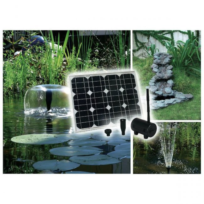 Pompe solaire jet d'eau de bassin performante 30 W 750L/H ...