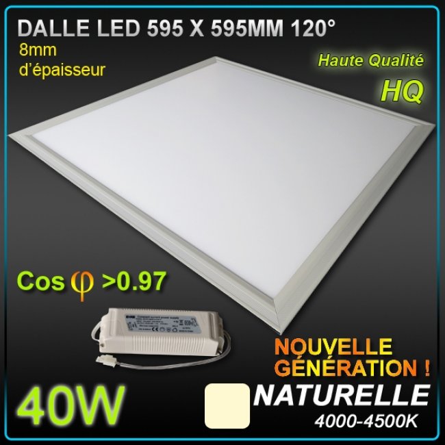  Dalle LED faux plafond 60 X 60  40W 4500 K plafonniers 