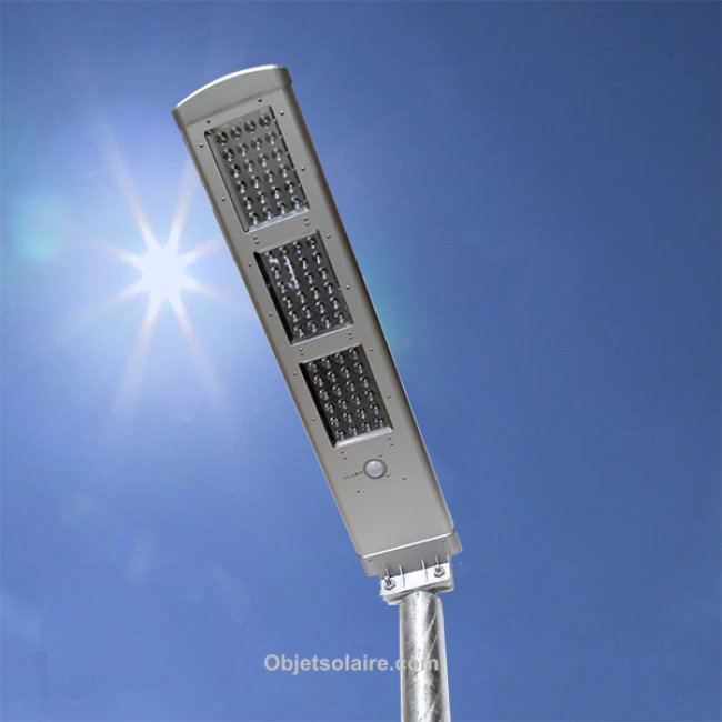 Lampadaire Solaire Puissant 3000 lumens ZS-SL14-R - Eclairage solaire  puissant