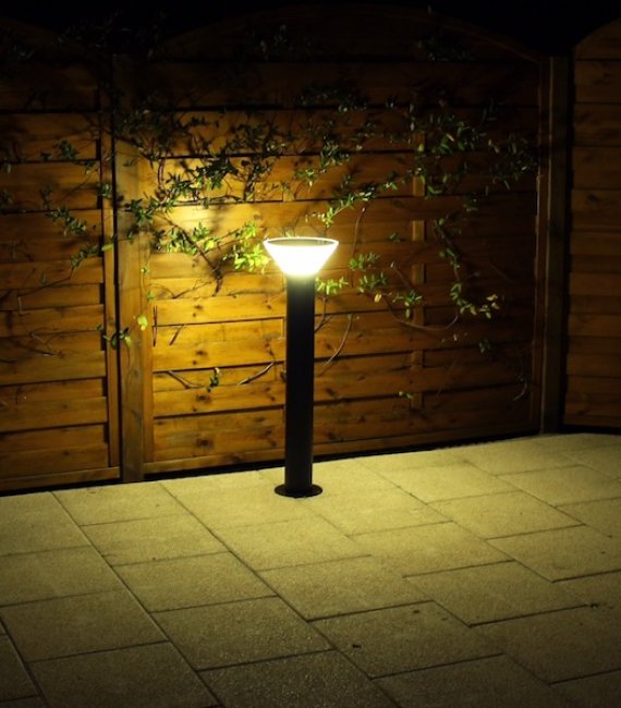 Borne Solaire Lampe de Jardin éclairage Solaire Hauteur 80 cm